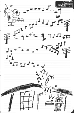image of comic sheet music