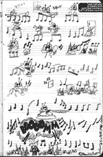 image of comic sheet music